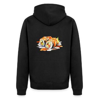 Sushi - Veste à capuche bio Premium Unisexe - noir - Dos - Nico (187cm)