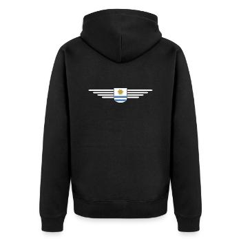 T-shirt de l’Uruguay – parfait pour les fans - Veste à capuche bio Premium Unisexe - noir - Dos - Nico (187cm)