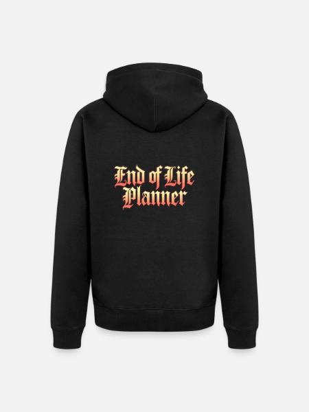 END OF LIFE PLANNER - Unisex Premium Organic Zip Hoodie - black