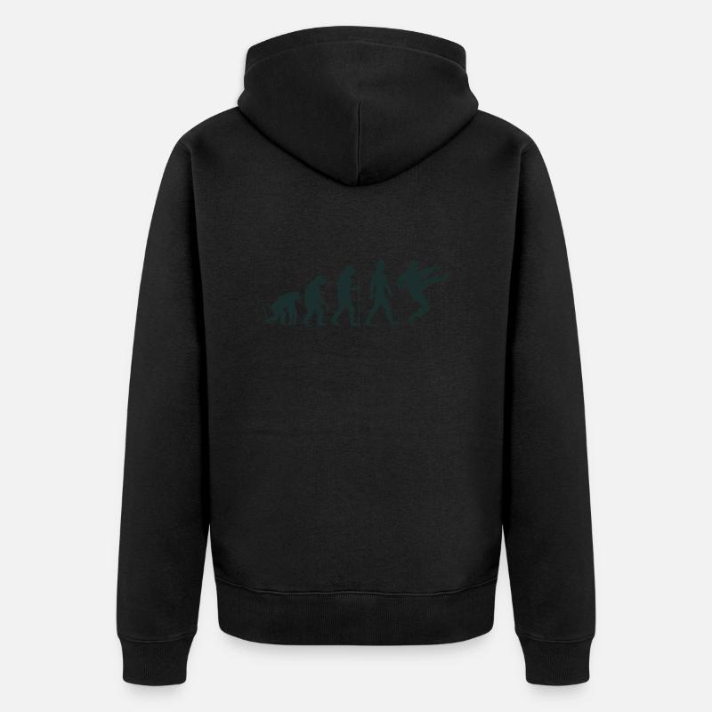 karate evolution - Unisex Premium Bio Zip Hoodie - Schwarz