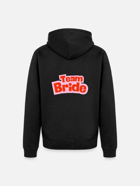 Team Bride - Unisex Premium Organic Zip Hoodie - black