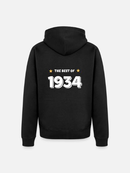 Best of 1934 - Unisex Premium Organic Zip Hoodie - black