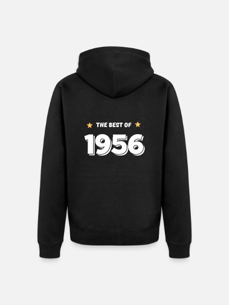 Das Beste von 1956 - Unisex Premium Bio Zip Hoodie - Schwarz
