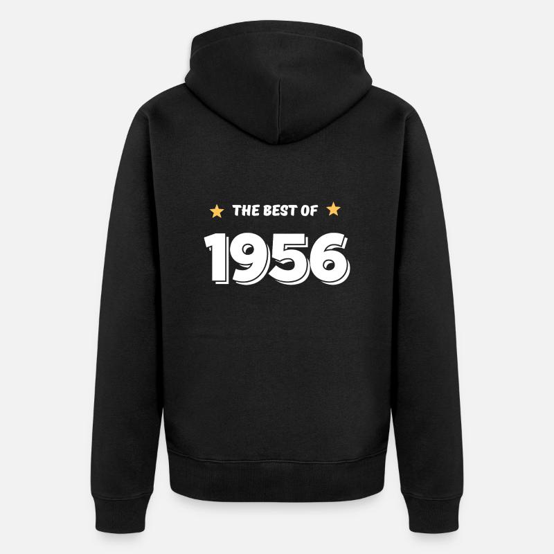Das Beste von 1956 - Unisex Premium Bio Zip Hoodie - Schwarz
