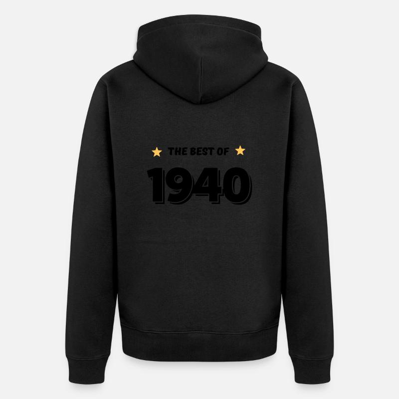 Das Beste von 1940 - Unisex Premium Bio Zip Hoodie - Schwarz