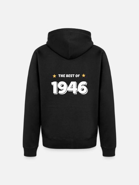 Best of 1946 - Unisex Premium Organic Zip Hoodie - black