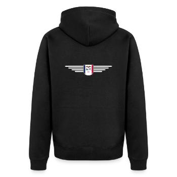 T-shirt de fan de l’Iowa – Votre État ! - Veste à capuche bio Premium Unisexe - noir - Dos - Nico (187cm)