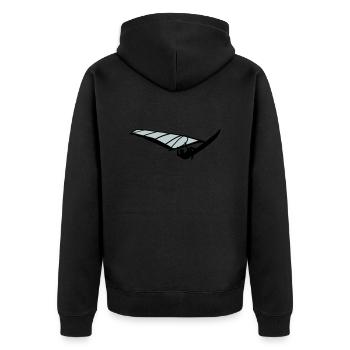 Windsurfer - Unisex Premium Bio Zip Hoodie - Schwarz - Hinten - Nico (187cm)