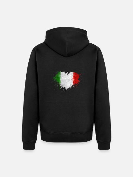 coeur italie - Unisex Premium Organic Zip Hoodie - black