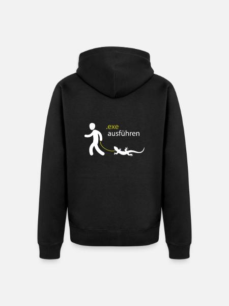 .exe ausführen ADMIN - Unisex Premium Organic Zip Hoodie - black