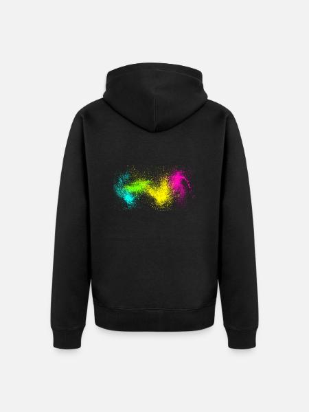 T-Shirt - Unisex Premium Bio Zip Hoodie - Schwarz