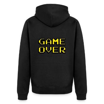 Game Over Design - Veste à capuche bio Premium Unisexe - noir - Dos - Nico (187cm)