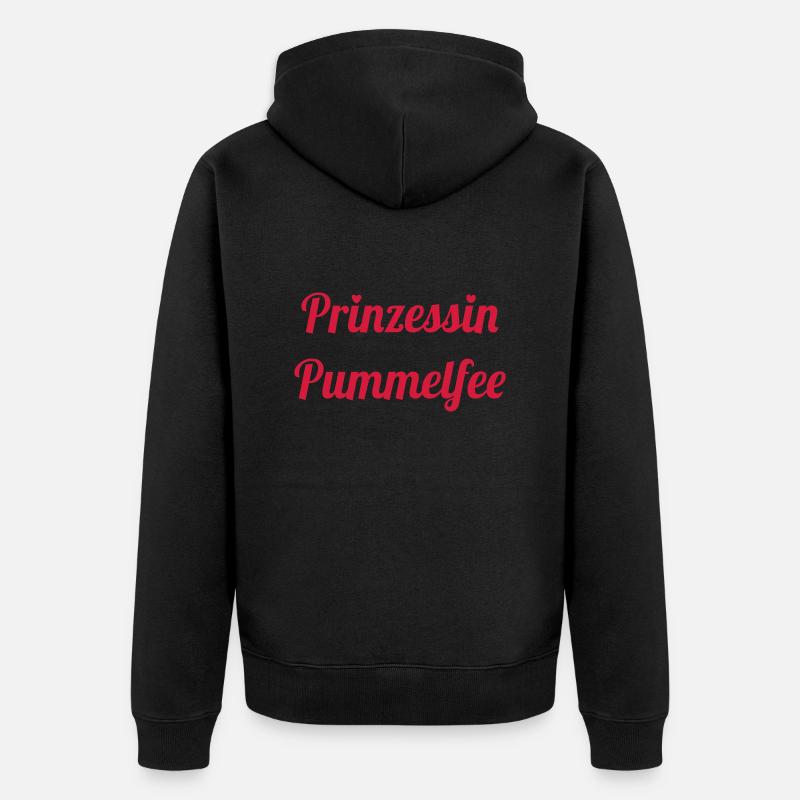 Prinzessin Pummelfee - Unisex Premium Bio Zip Hoodie - Schwarz