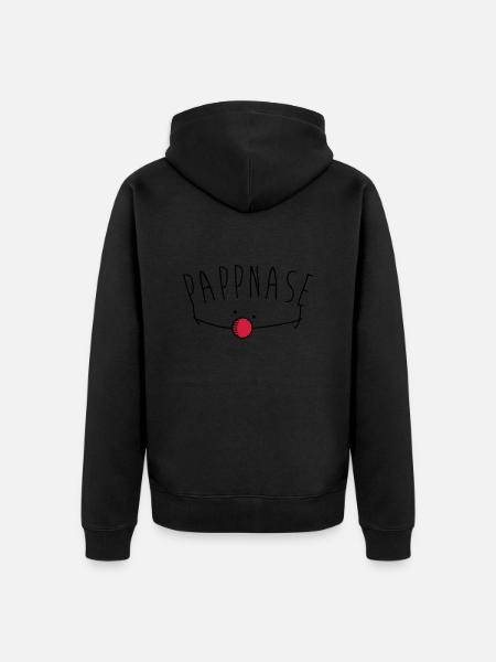 Pappnase Clown - Unisex Premium Bio Zip Hoodie - Schwarz