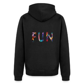 Fun - Veste à capuche bio Premium Unisexe - noir - Dos - Nico (187cm)