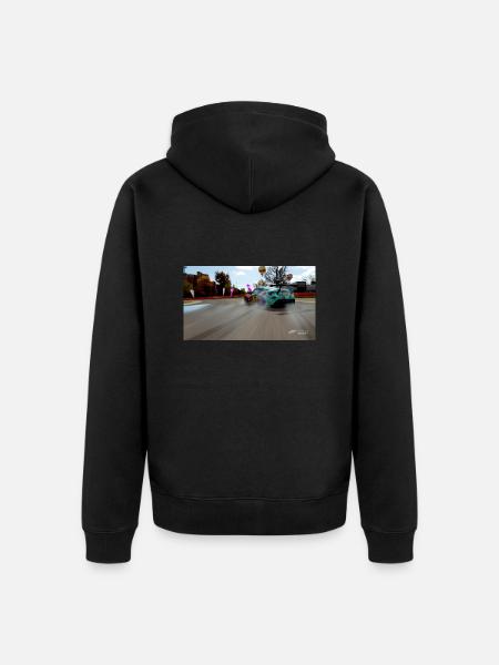 drift - Unisex Premium Organic Zip Hoodie - black
