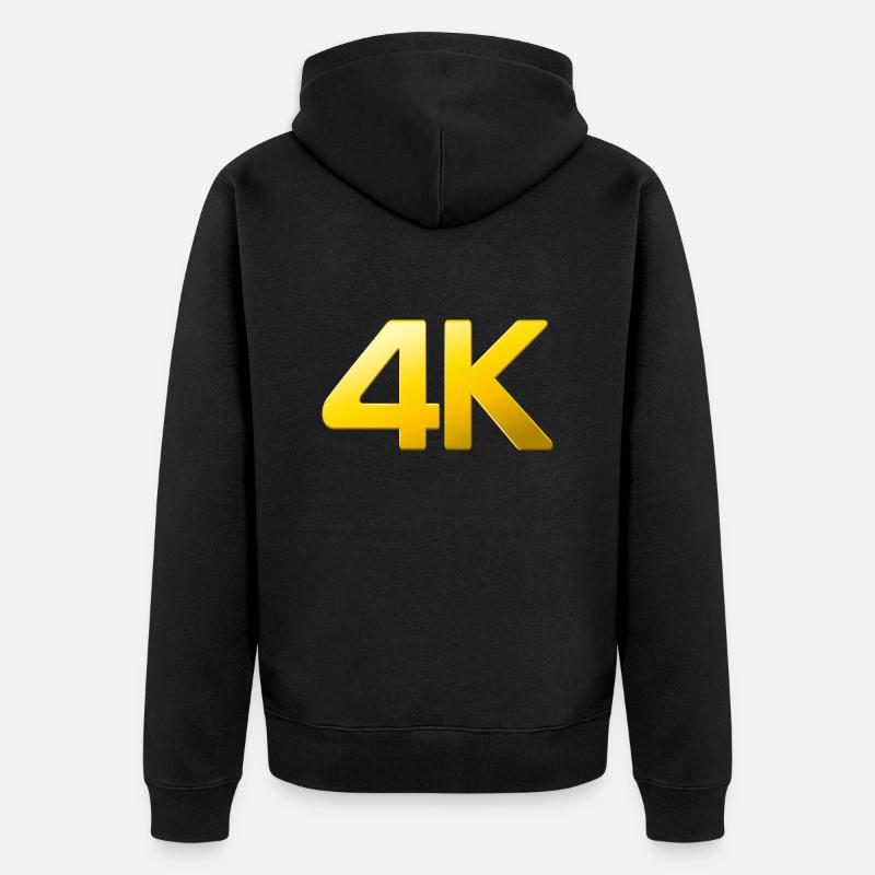 4K - Veste à capuche bio Premium Unisexe - noir