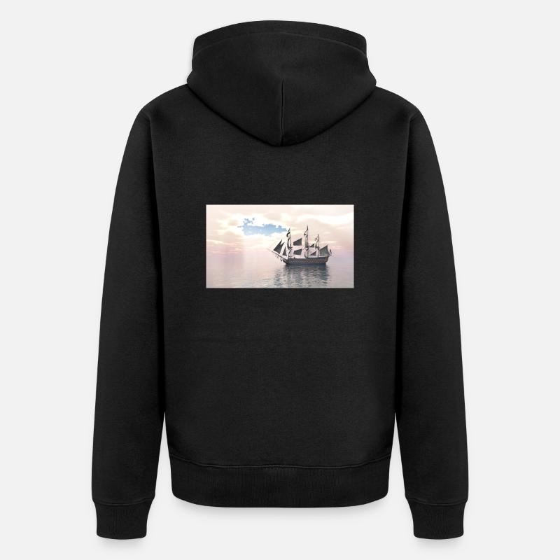 HMS Victory - Unisex Premium Bio Zip Hoodie - Schwarz