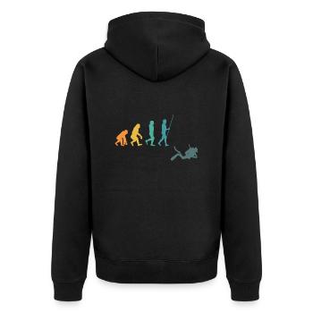 Plongeur Evolution Plongée Diving Cadeau - Veste à capuche bio Premium Unisexe - noir - Dos - Nico (187cm)
