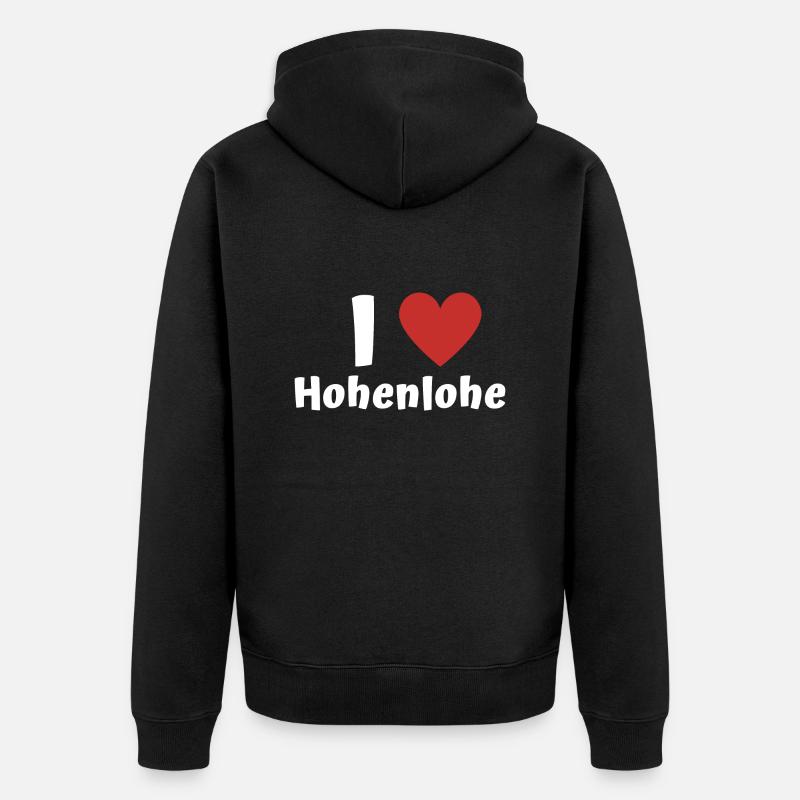 J’aime Hohenlohe - Veste à capuche bio Premium Unisexe - noir