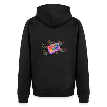 Rainbow in my head - Veste à capuche bio Premium Unisexe - noir - Dos - Nico (187cm)