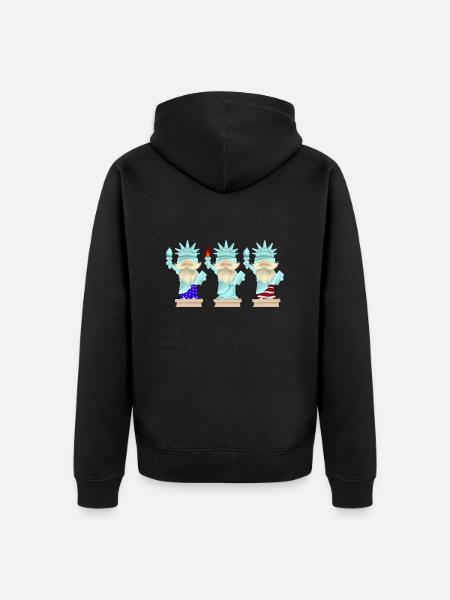 Gnomes Of Liberty - Unisex Premium Organic Zip Hoodie - black