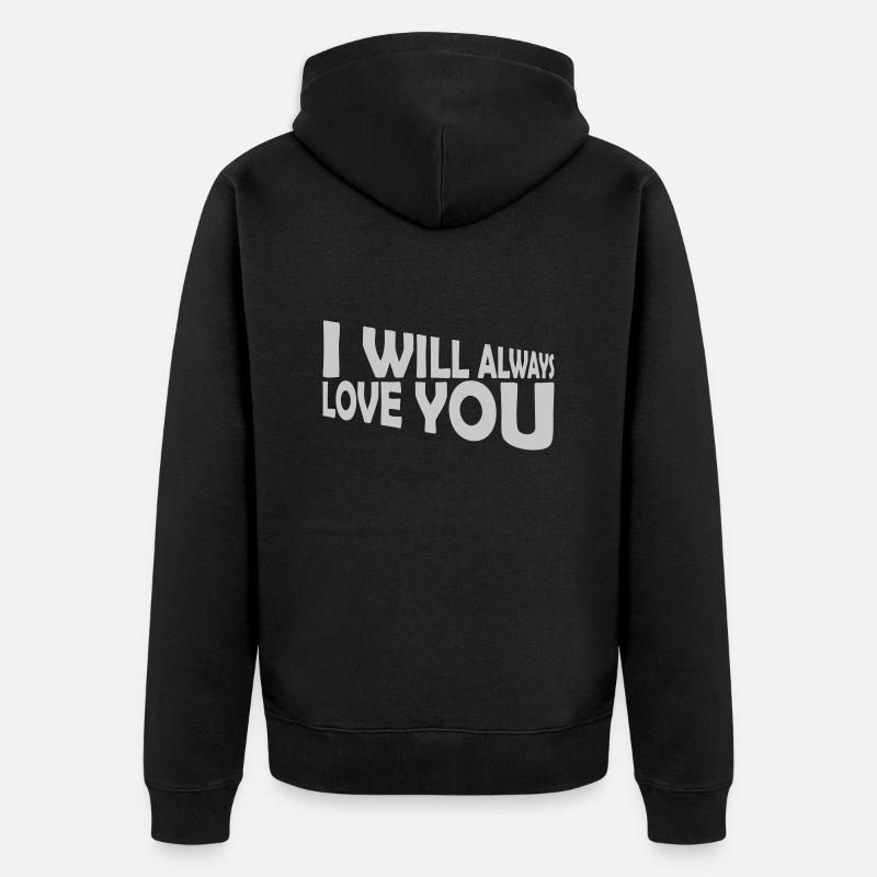 J’aimerai toujours - Veste à capuche bio Premium Unisexe - noir