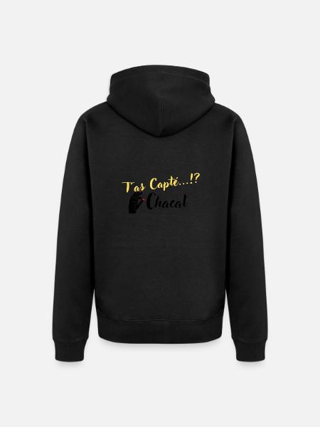 T as Capté...!? Chacal - Veste à capuche bio Premium Unisexe - noir