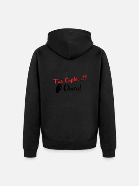 T as Capté...!? Chacal - Veste à capuche bio Premium Unisexe - noir