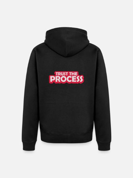 trust the process Quote - Unisex Premium Organic Zip Hoodie - black