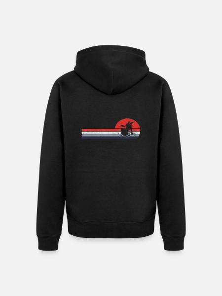 Drums Drummer Retro - Unisex Premium Organic Zip Hoodie - black