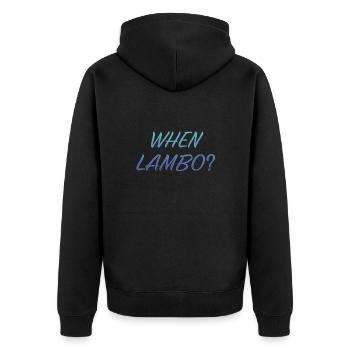 QUAND LAMBO ICE - Veste à capuche bio Premium Unisexe - noir - Dos - Nico (187cm)