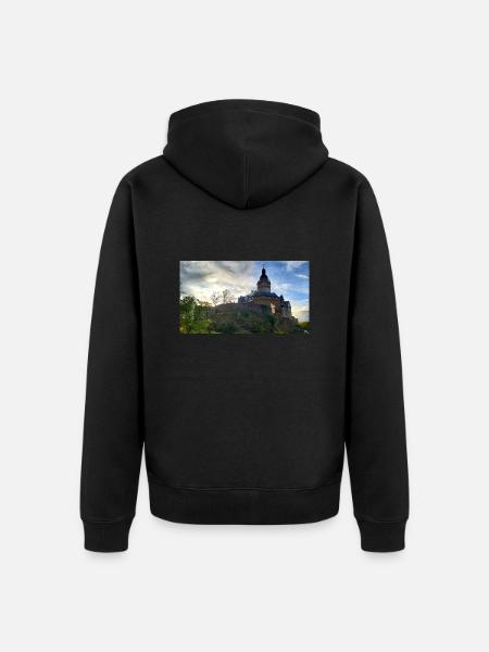 Falkenstein Castle - Unisex Premium Organic Zip Hoodie - black