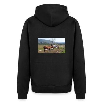 Chevaux - Veste à capuche bio Premium Unisexe - noir - Dos - Nico (187cm)