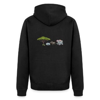 Safari Zoo Animal Safari Zoo - Veste à capuche bio Premium Unisexe - noir - Dos - Nico (187cm)