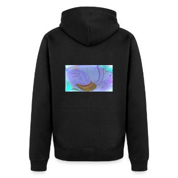 Chilli and paint - Unisex Premium Organic Zip Hoodie - black - Back - Nico (187cm)