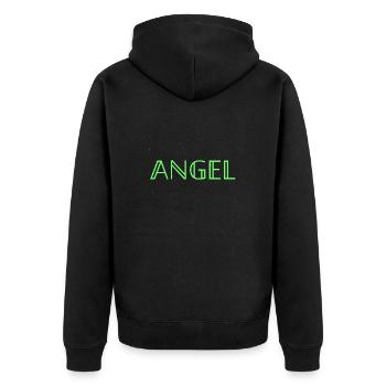 angel v.3 | original by. MMJ49 - Unisex Premium Organic Zip Hoodie - black - Back - Nico (187cm)