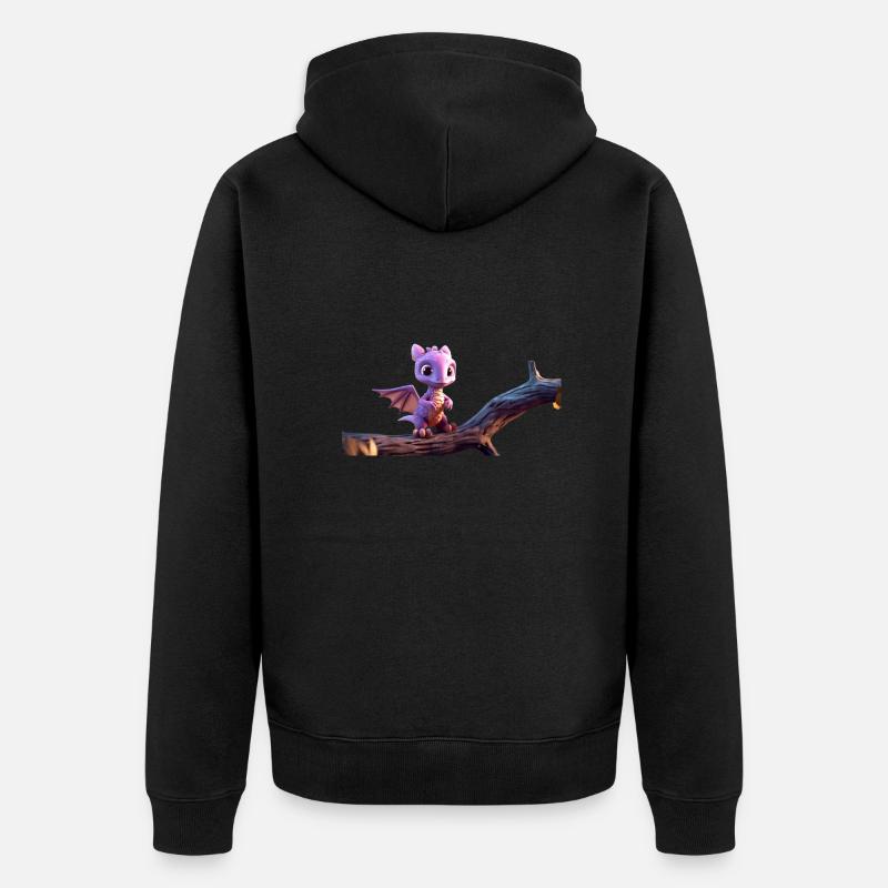 Tinysaure - Veste à capuche bio Premium Unisexe - noir