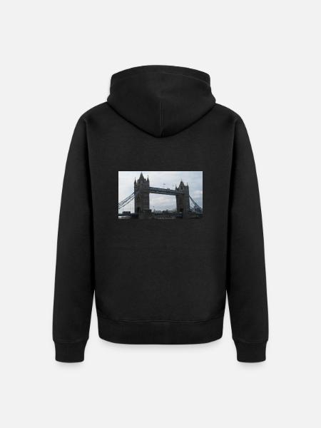 Tower bridge London - Unisex Premium Organic Zip Hoodie - black