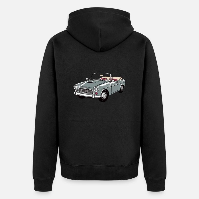 Cabriolet gris - Veste à capuche bio Premium Unisexe - noir