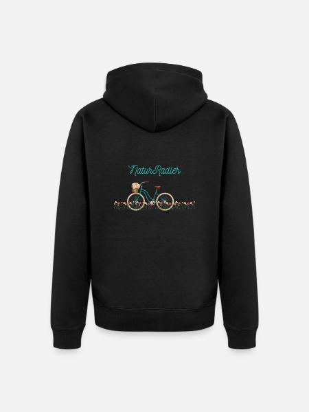 NaturRadler - Unisex Premium Bio Zip Hoodie - Schwarz