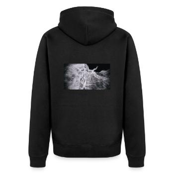 Nocturnal/Lost [Fifth] - Unisex Premium Organic Zip Hoodie - black - Back - Nico (187cm)