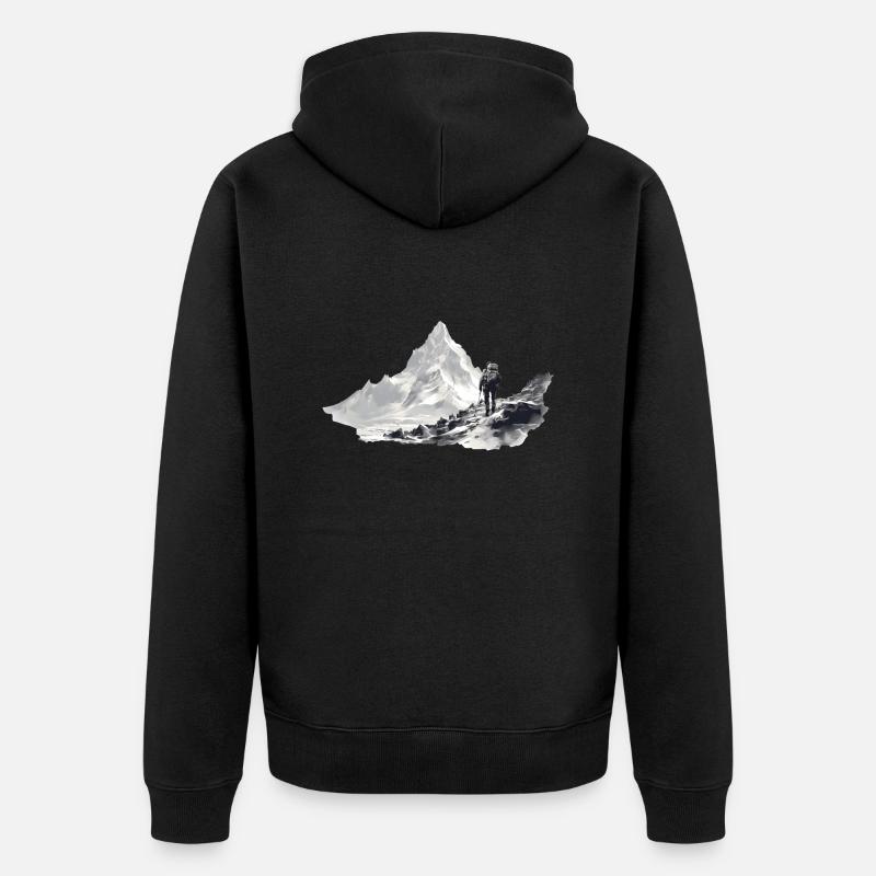 Vue sur l'inaccessible - Veste à capuche bio Premium Unisexe - noir