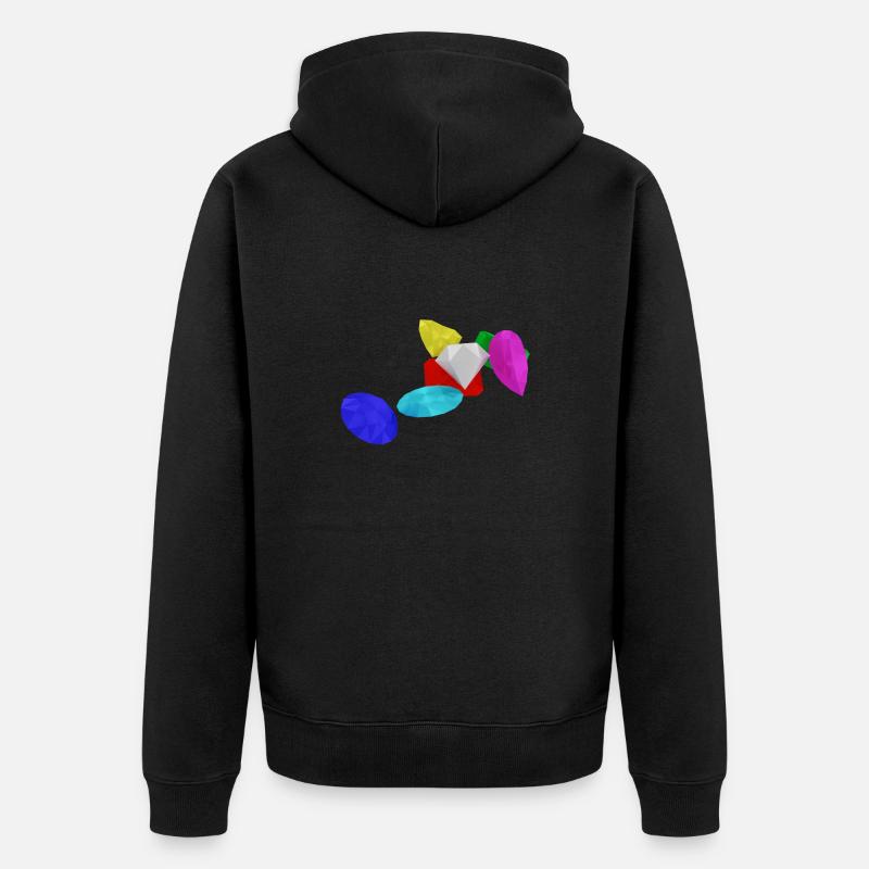 Pierres précieuses - Veste à capuche bio Premium Unisexe - noir