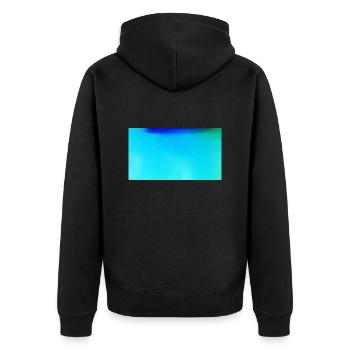 Ocean Style 141 - Unisex Premium Bio Zip Hoodie - Schwarz - Hinten - Nico (187cm)