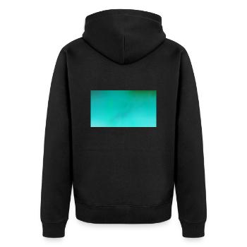 Ocean 123 - Unisex Premium Bio Zip Hoodie - Schwarz - Hinten - Nico (187cm)