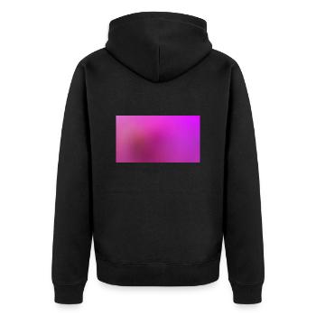 Wild Purple - Unisex Premium Bio Zip Hoodie - Schwarz - Hinten - Nico (187cm)