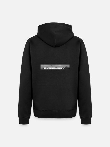 Düsseldorf - Unisex Premium Bio Zip Hoodie - Schwarz