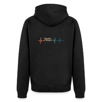 Ramadan Kareem Heartbeat - Unisex Premium Organic Zip Hoodie - black - Back - Nico (187cm)