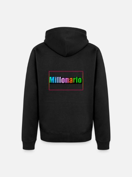 201443 - Unisex Premium Organic Zip Hoodie - black